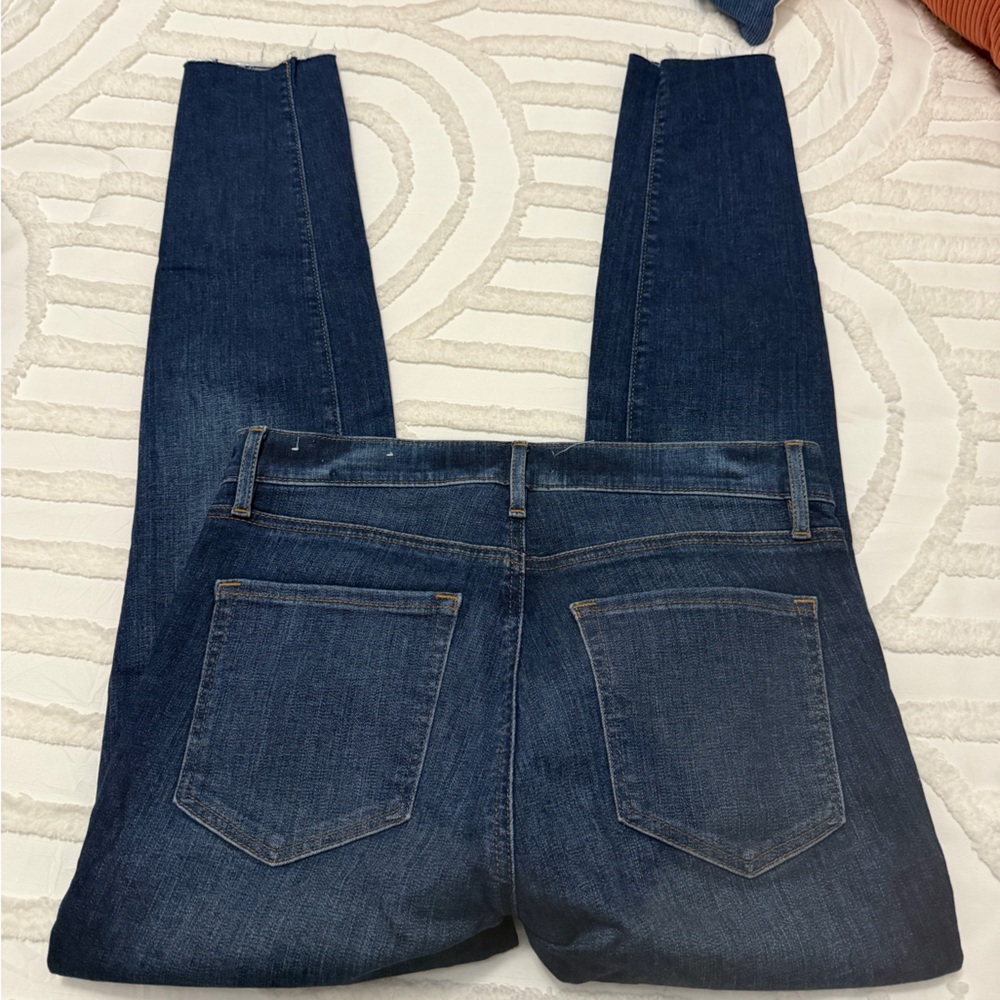 LOFT Dark Blue Straight Leg Jeans - Picture 5 of 8